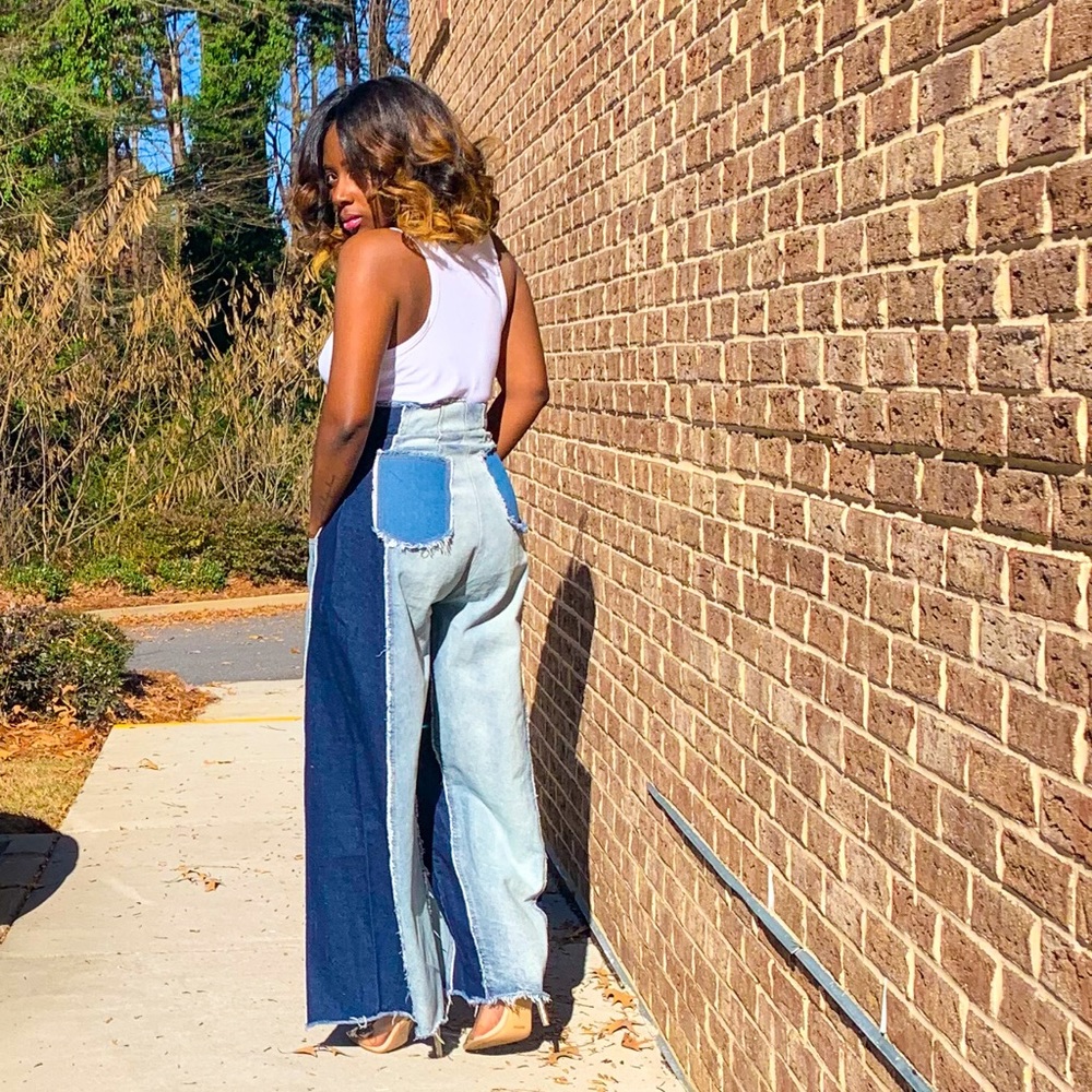 Patchwork Denim Jeans